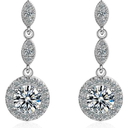Water drops set diamond earrings long studded woman Diamond earrings Stud Earrings
