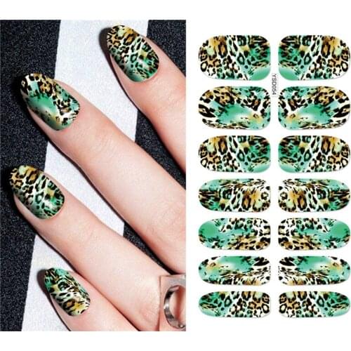 Nail sticker art decoration slider dot leopard print adhesive Water Transfer decals manicure lacquer accessoires polish foil