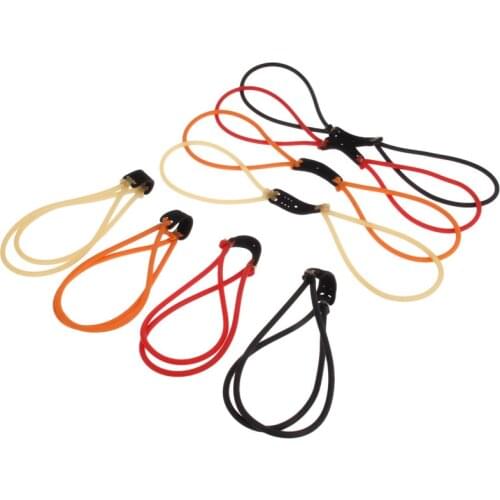 New 4 Strips Round Rubber Band Strong Powerful Elastica Bungee Rubber Bands Replacement For Slingshot Catapult Hunting 2050