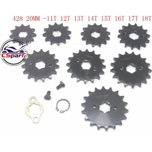 11T 12T 13T 14T 15T 16T 17T 18T 19T Tooth 428 ID 20MM Front Engine Sprocket For Motorcycle Dirt bike ATV Quad Buggy
