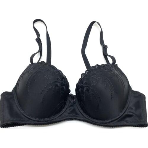 Women Push Up Bra For Big Big Breasted Fat Breast Ladies Thin Underwire Pink Three Quarter Cup Sexy Daily Wear Underwear Bra New