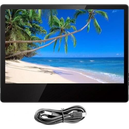 S3 Portable Monitor 1080P HD-HDMI-compatible/USB/DC Dual Speakers Ultra-thin 13.3 Inch Gaming Display Screen for Computer