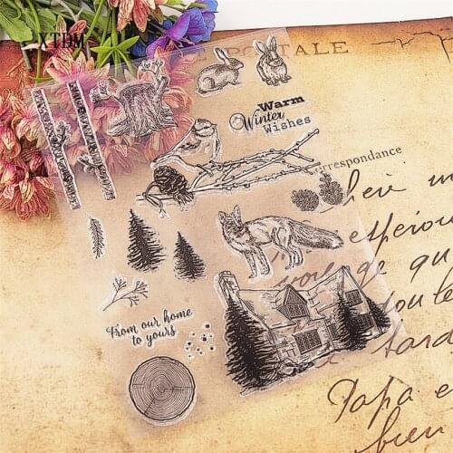 Hot selling Snow wolf transparent clear stamp / silicone seal roller stamp DIY scrapbook album / card production