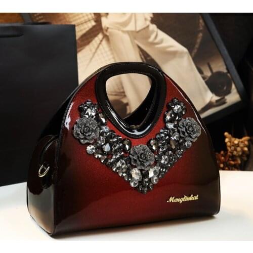 Luxury Fashion Diamond Women Handbag Female Dumpling Bag Genuine Leather Tote Bag Ladies New Party Shoulder Messenger Bags