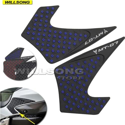 Silica Gel Anti Slip Sticker Tank Pad Side Knee Grip Protector For YAMAHA MT07 FZ07 2013-2017 Year Motorcycle Accessories