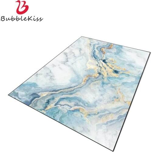 Bubble Kiss Nordic Abstract Gold Sea Pattern Carpets For Living Room Marble Design Soft Customized Mats Bedroom Home Decor Rugs