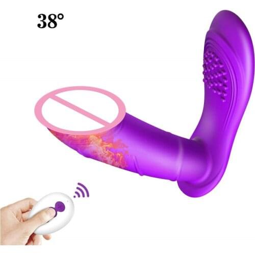 Remote vibrator Heating Impact Vibrator for Woman strapon sex G spot stimulation Dildo Vibrators vibrating panties sex products