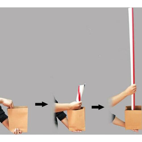 Magic Tricks Appearing Big Straw From Empty Bag Close Up Stage Magic Props Toys