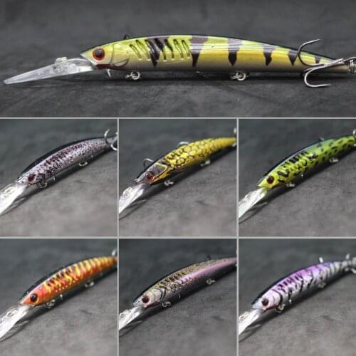 WLure 14g 14cm Gill Slots Add More Water Weight in Head for Jerking Long Lip for Deep Diving Ability Minnow Fishing Lure M650