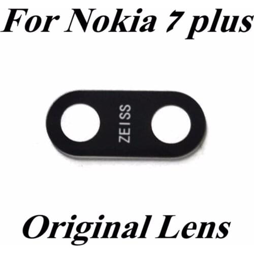 1pcs 100% Original Rear Back Camera Glass Lens Cover For Nokia 7 plus Replacement Repair Spare Parts With Stickers