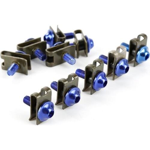 10Pcs 5*16mm Motorcycle Multi-Color M5 Fairing Bolts Spire Speed Fastener Clips Screws Metal Nuts & Bolts Moto Accessories