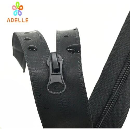 10pcs White/Black Reverse zipper NO.3&NO.5/waterproof/AUTO LOCK/TPU matte/close end/10-40cm for outdoor pocket bag free shipping