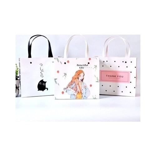 10pcs Creative High-end Wedding Gift Packaging Tote Bag European Hot Sale Wedding Sugar Paper Bag With Hand Gift
