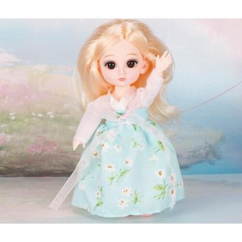 16cm Lovely Bjd Princess Doll Hanfu Costume With Clothes Girls Toys Children Birthday Gift