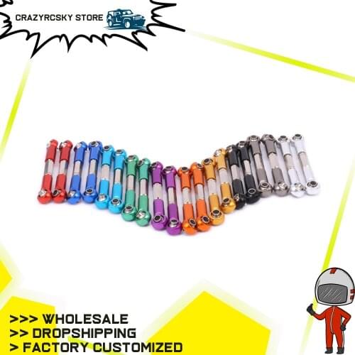 2PCS RCAWD Servo Link Tie Rod For Rc Model Car 1/18 Fs Racing Big Foot Monster Truck Revell Dromida Toe Link 736097 Hopup Parts