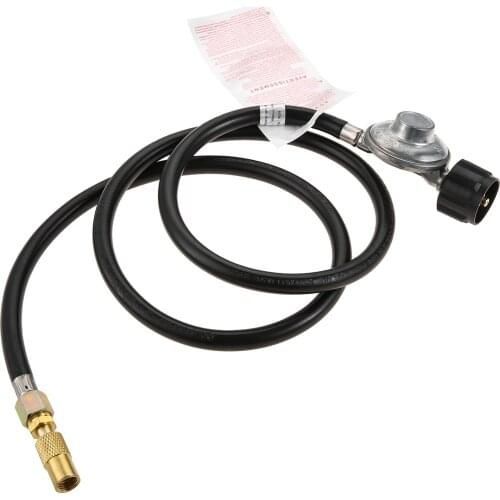 5 Feet QCC1 Low Pressure Propane Regulator Grill with 5 FT Hose +3/8" Male Flare Adapter Fitting For LP Gas Grill Heater