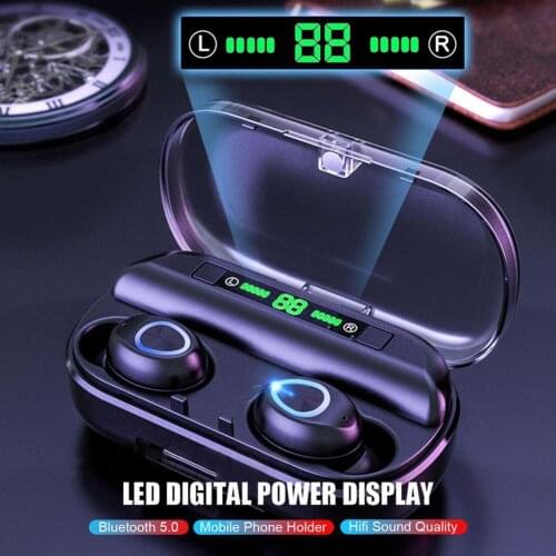 V10 LED wireless earphones bluetooth earphones waterproof earphone sports earbuds for Huawei Iphone Xiaomi TWS music earphones