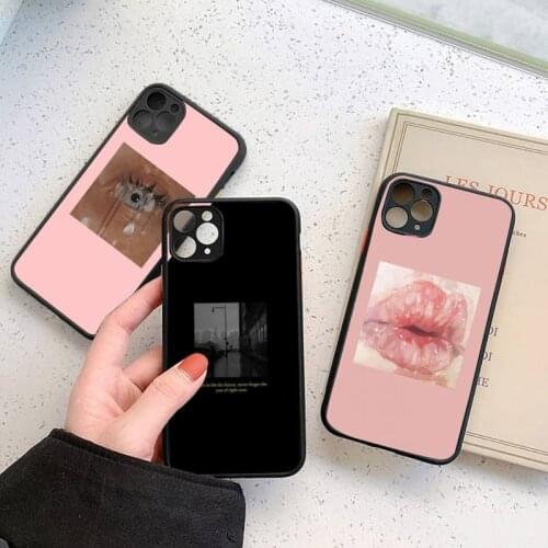 Aesthetic Yellow Sunflower Phone Case For iphone 12 11 7 8 plus mini x xs xr pro max matte transparent cover