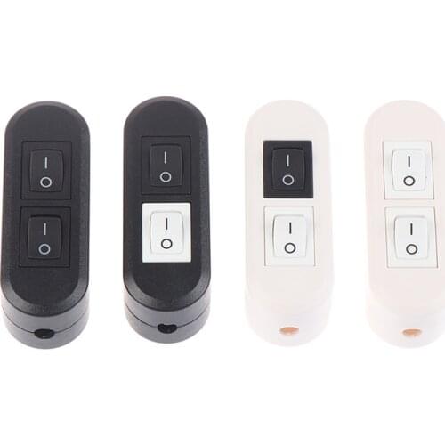 Black White 250 V 10A Double Control Table Lamp Floor Lamp Mother Lamp Online Switch Two-button Dual Control Switch