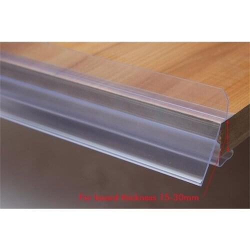 Wood Board Shelf Label Holder Strip Shelf Tag Holder Sign Clip Strip Glass Shelf Edge Protector Shelf Talkers Price Tag Display