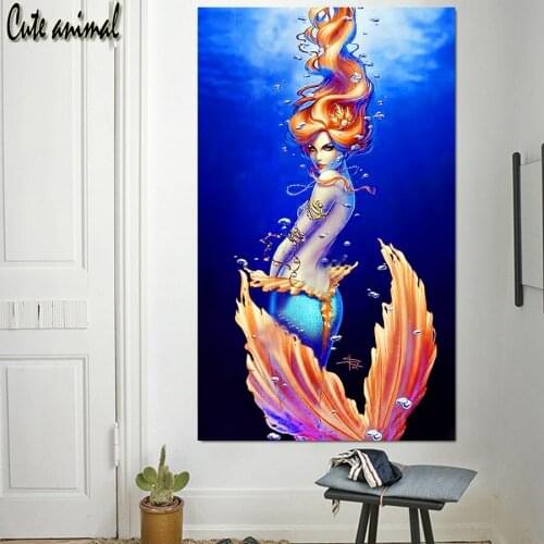 DIY Diamond Embroidery Deep Sea Mermaid 5D Round Square Diamond Mosaic Full Diamond painting cross stitch,needlework art
