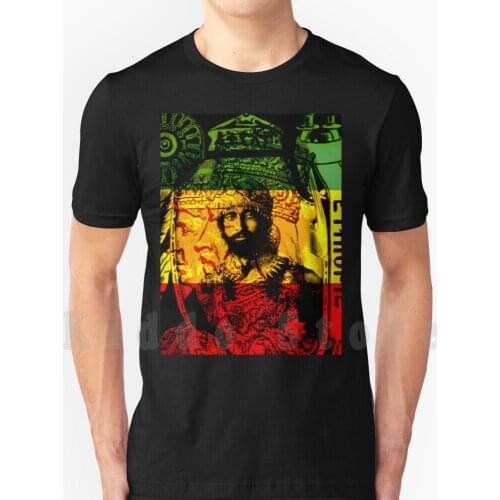 Rasta Haile Selassie Natural Mystic Lion Of Judah T Shirt Men Cotton Cotton S-6Xl Rasta Rasta Haile Selassie Menen Empress