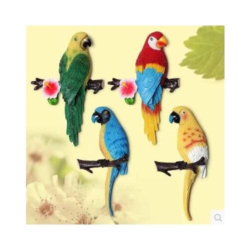 Home wall decoration parrot wall hanging, beautiful pendant crafts