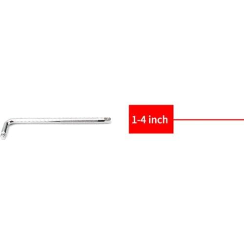 Bent Bar Socket Wrench L-Type 6 10 14 Curved Rod Non-Slip Handle Silver Tool