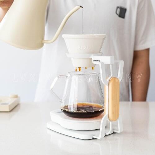 Lili Coffee Dripper 2.0 Version White Porcelain 8 Holes In Flat Bottom Fast Flow Rate Suitable For Wave Coffee Filter