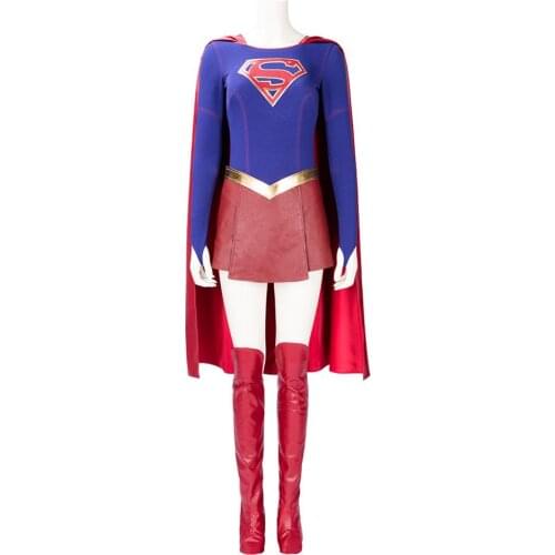 Kara Zor-E / Kara Kent Cosplay Dress Uniform Battle Suit Outfit Adult Halloween Carnival Costume