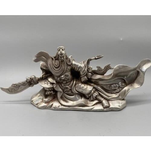 China White copper archaize Guan yu crafts statue