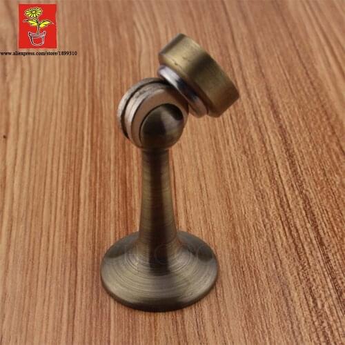 Brass Antique brass industrial door magnetic catch Door stopper wall door stop magnetic door holder
