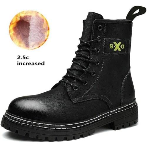 Hot Sales Increase In Mens Martin Boots Fashion Couple Motorcycle Boots Autumn And Winter Anti-skid Warm Outdoor Hiking Boots