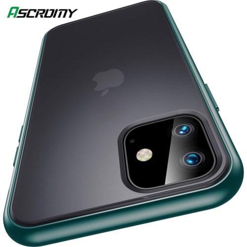 Matte Case For iPhone 11 Pro Max XS X XR 8 Plus 7 6 6S iPhone11 Hybrid Shockproof Silicone Bumper Cover Green Phone Accessories