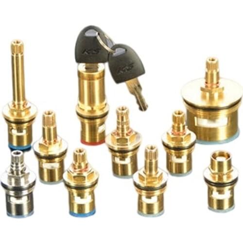 Faucet copper valve core cold and hot water quick opening triangle valve washing machine switch ceramic valve core copper head