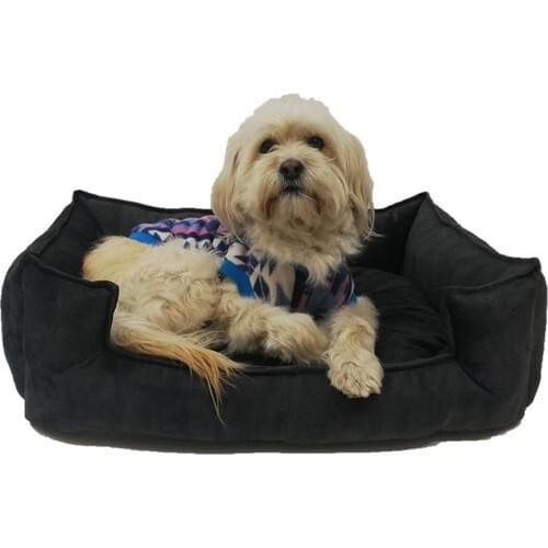 Muud Fashion Washable Cat and Dog Bed Black
