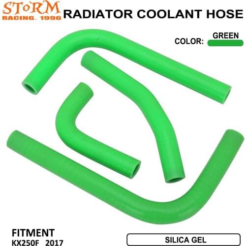 Moto Bike 245 PSI 4.5mm Silicone Radiator Heater Coolant Water Hose For Kawasaki KX250F KX 250F KXF250 KX-F250 KXF 250 2017-2018