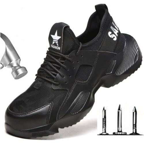 Men Work Safety Shoes Anti-puncture Working Sneakers Male Indestructible Shoes Men Lightweight Shoes Safety Boots M138