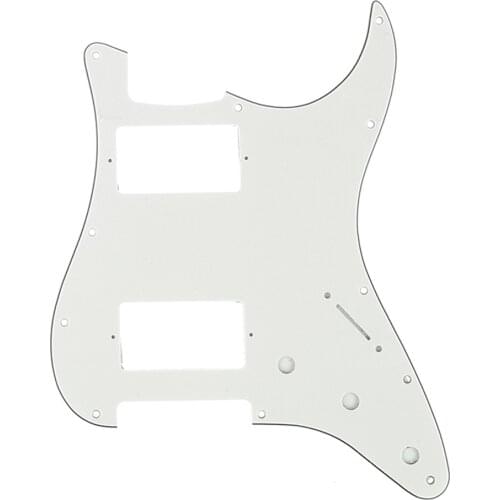 Musiclily Pro 11 Hole Guitar Strat Pickguard HH for American/Mexican Fender Standard Stratocaster Style, 3Ply Parchment