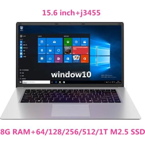 15.6 inch Laptop 8G RAM 1TB 512G 256G 128G 64G SSD Gaming Laptops Ultrabook intel j3455 Quad Core Notebook Computer Netbook
