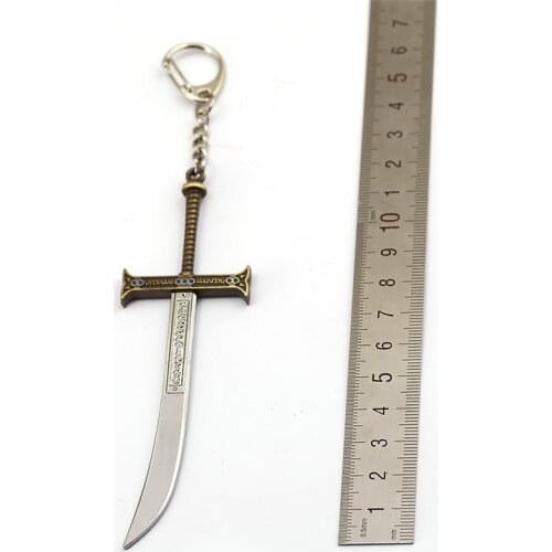 New Anime One Piece Juracule Dracule Mihawk Keychain Shichibukai Hawk Eyes Sword Yoru Key Chain Key Ring Men Car Women Gift Toy