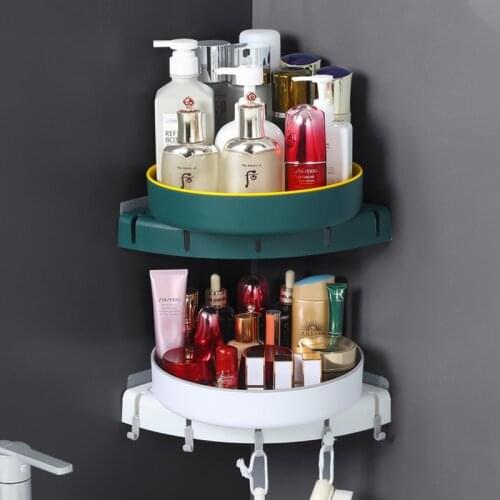 Hole Free Organizer Makeup Box With Lid Cosmetics Bathroom Storage Rack Wall for Womens Cosmetic Bag Mounted Desk Drawer Vanity