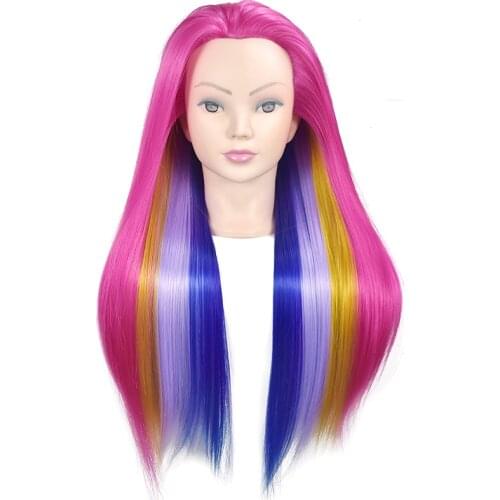 Hairdressing Training Head Practice Cosmetology Hair Doll Styling Hairdressing Mannequin Head with Hair