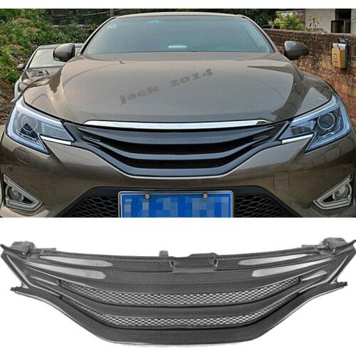For Toyota Mark X /Reiz 2013-2015 real Carbon Fiber Front Bumper Mesh Grille Grill