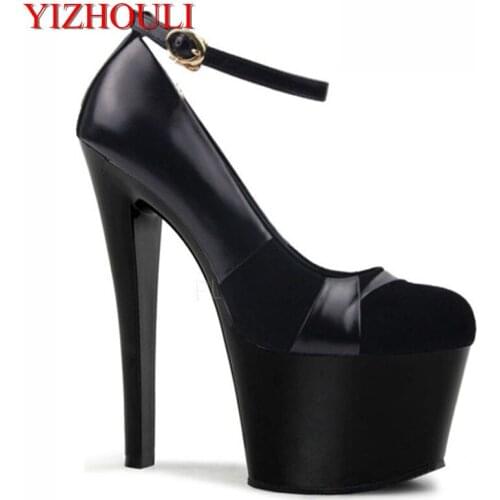 Patent leather sexy shoes stage 17cm high documentary shows high special shoes