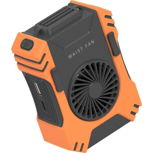 5000mAh Portable Personal USB Mini Waist Fan 3 Speeds With 3W LED Flashlight For Office Outdoor Travel Hanging Waist Or Neck