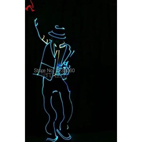Christmas Programmable led dance costumes MJ full color light jacket robot dj stage show wears colorful party bar performance MJ