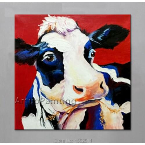 Modern abstract hand-painted wall painting on the canvas knife pratt wall stickers the living room of animal oil painting