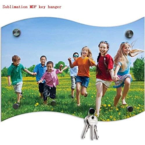 Sublimation blank MDF flag-shape key hanging plate heat transfer printing blanks custom diy consumable 4 styles 8pcs/lot