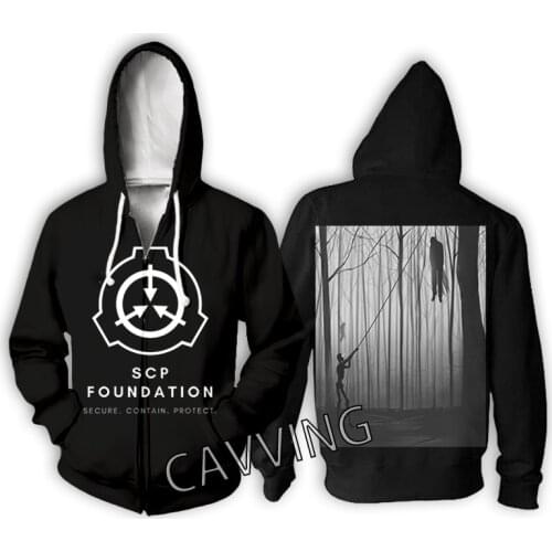 CAVVING 3D Print SCP Foundation Zipper Hoodies Zip Up Hooded Sweatshirt Harajuku Hoodie Sweatshirt for Men/women 02